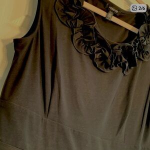 FOREVER black sleeveless dress with accented neckline NWT women’s large